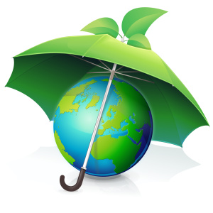 Protéger la terre !! (parapluie vert)